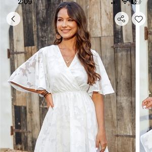 NWT CUPSHE Floral Jacquard float Mini Dress